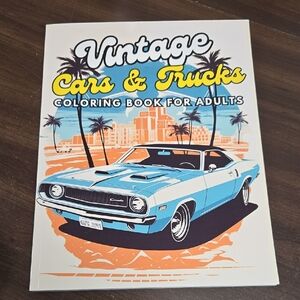 Vintage Cars & Trucks Coloring Book For Adults